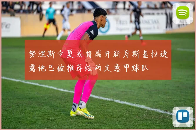 努涅斯今夏或将离开新月斯基拉透露他已被推荐给两支意甲球队